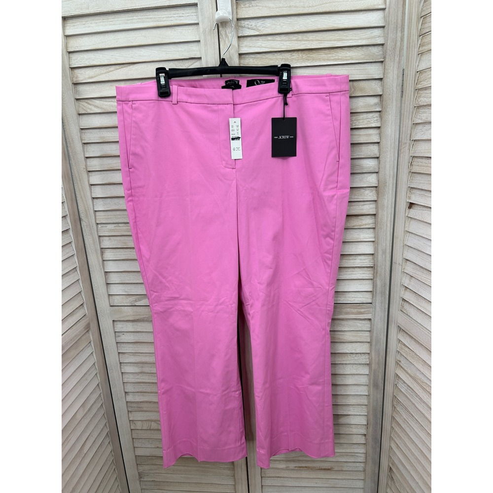 NEW J. Crew Kaya Wide Leg Pants 18 Pink Preppy Coastal Workwear